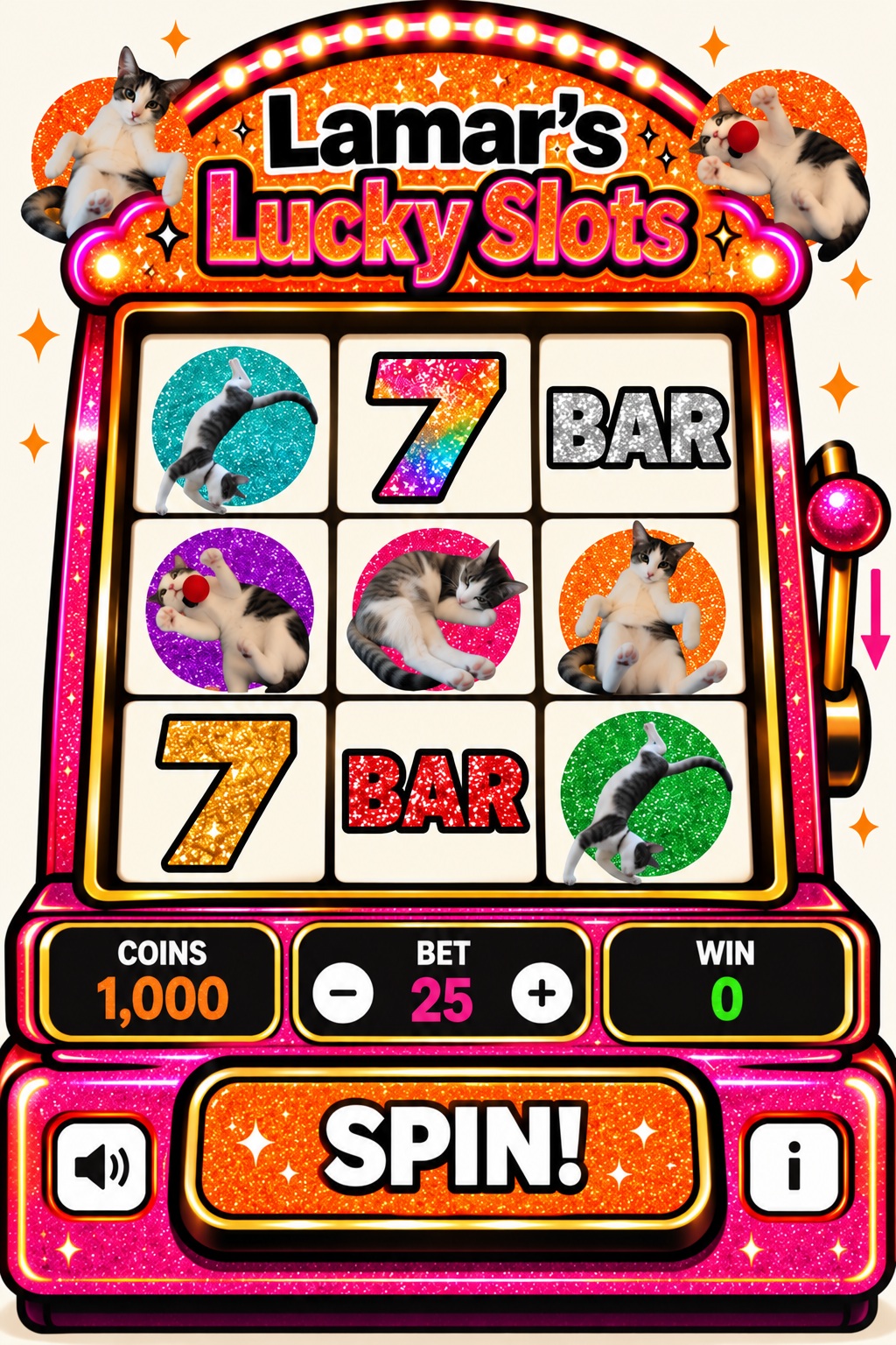 Lamar's Lucky Slots machine